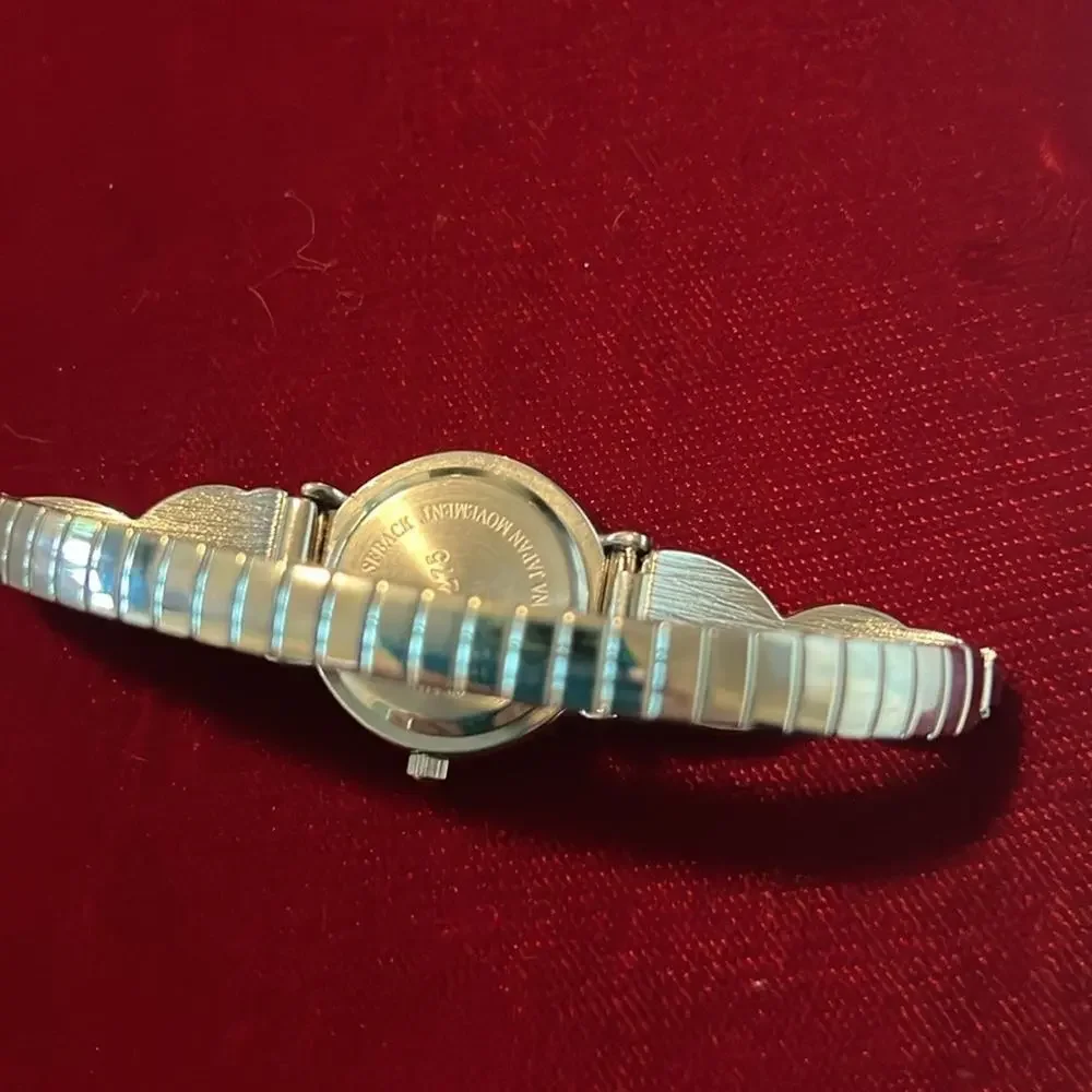 Vintage Mother Of Pearl Silver Gossip Watch